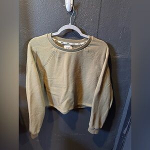 Madewell Olive Green Cropped Sweatshirt